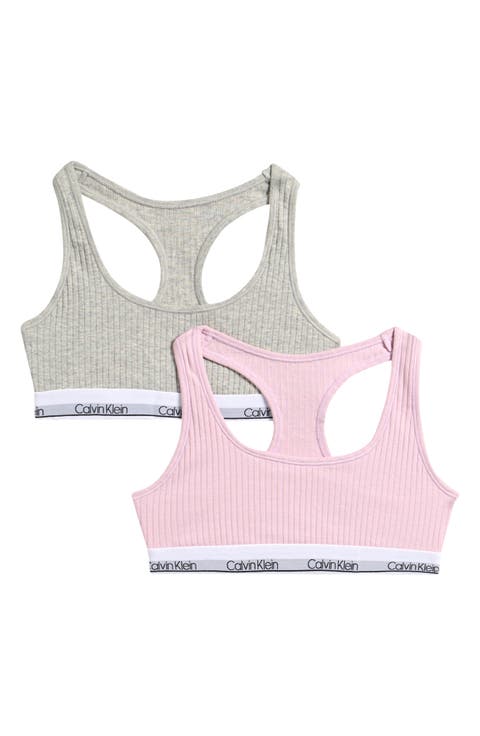Kids' 2-Pack Wide Rib Bralettes
