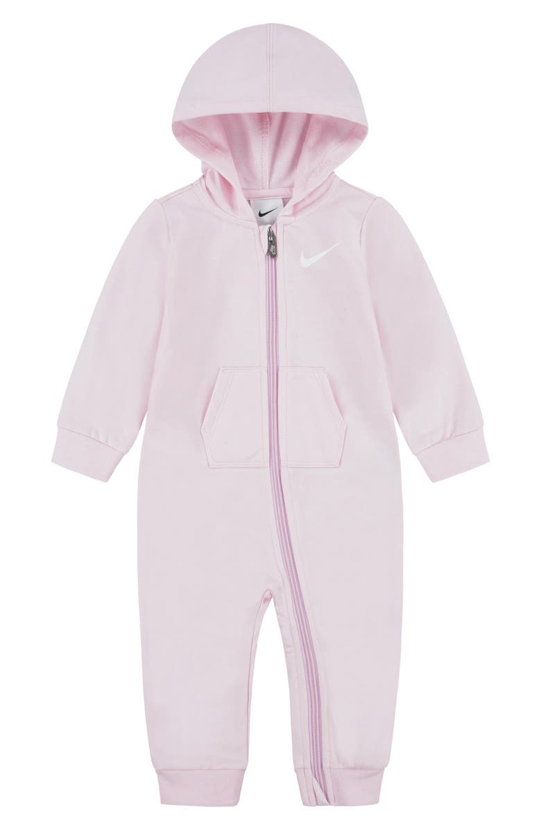 Nike Essential Hooded Cotton Blend Coverall, Main, color, A9ypink Fo