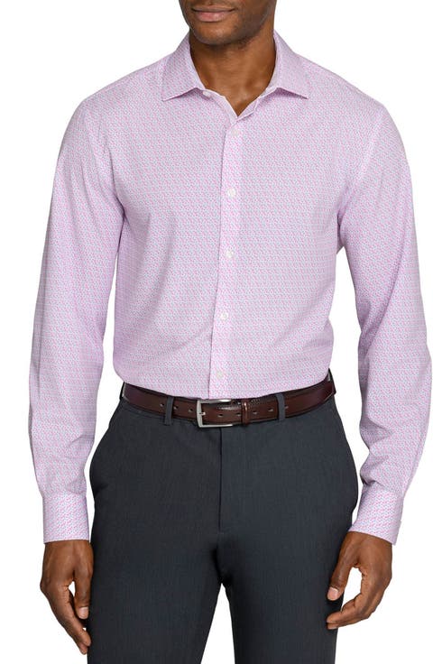 Faint Floral Performance Dress Shirt