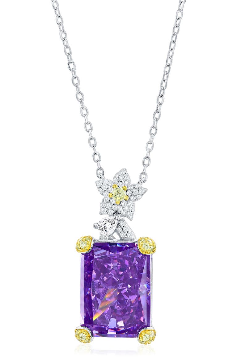 Gala Firework Pendant Necklace, Main, color, PURPLE