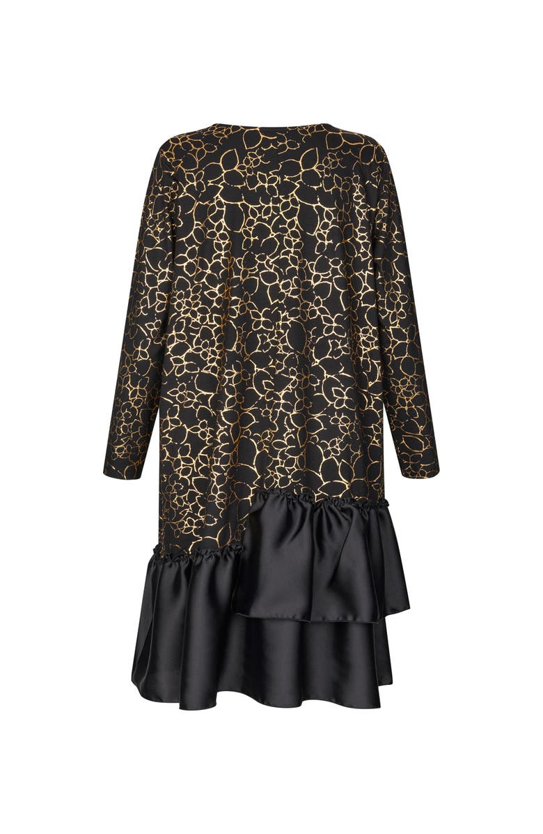 Masai Copenhagen MaNylindra Metallic Floral Print Dress, Alternate, color, Gold