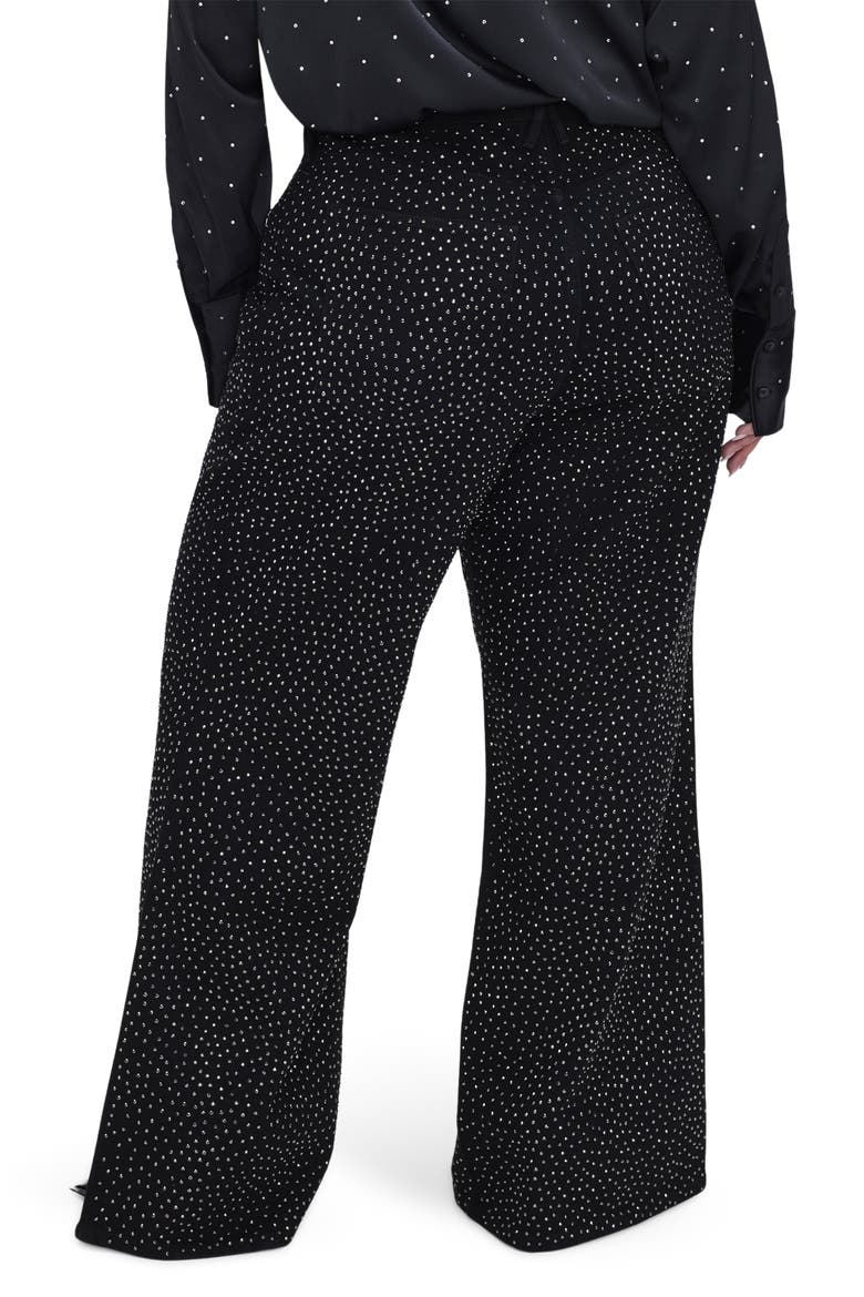 Good Ease Rhinestone Wide Leg Jeans, Alternate, color, BLACK323