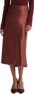 Vince Bias Satin Midi Skirt