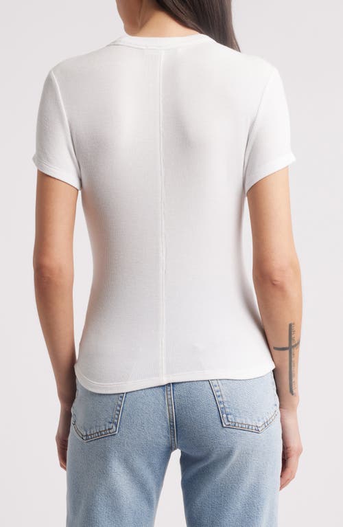 Frame Crochet-trim Tee In White