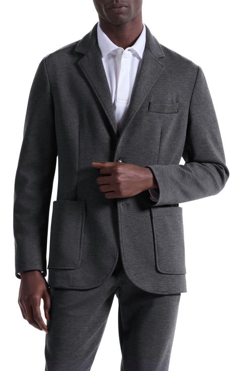 Soft Touch Heathered Grey Knit Blazer