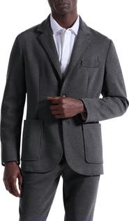 Bugatchi Soft Touch Heathered Grey Knit Blazer