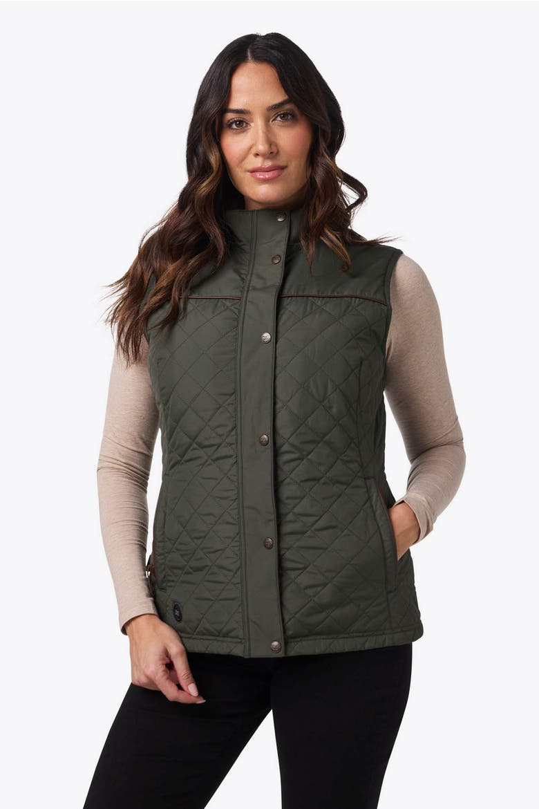 Women's Duke Heated Vest, Alternate, color, Forest Green