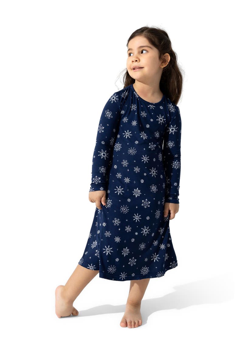 Kids' Snowflake Long Sleeve Dress, Alternate, color, Snowflake