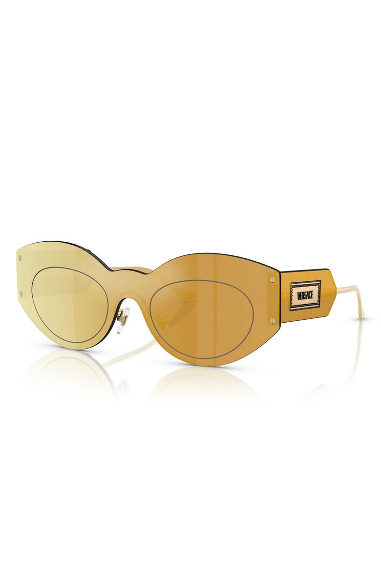 Versace 44mm Irregular Sunglasses, Alternate, color, Gold Mirror