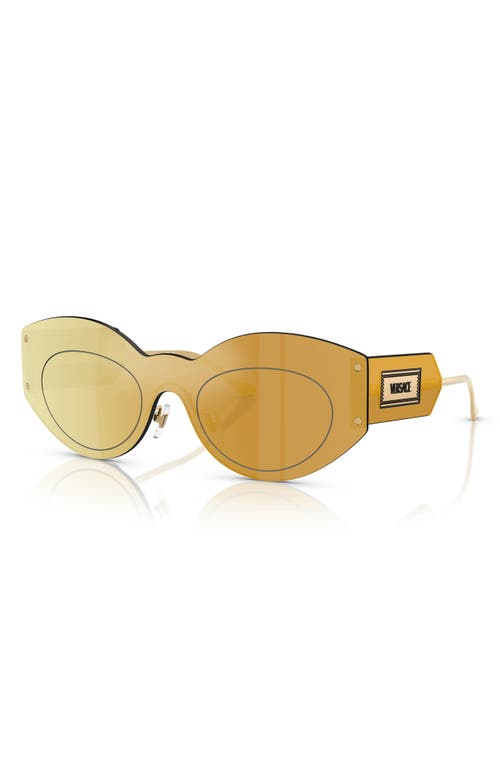 Versace 44mm Irregular Sunglasses In Gold Mirror