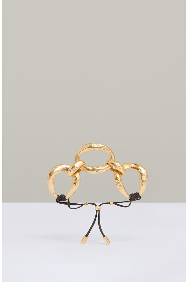 Monika Molten Link Bracelet, Alternate, color, GOLD TONE/ BROWN