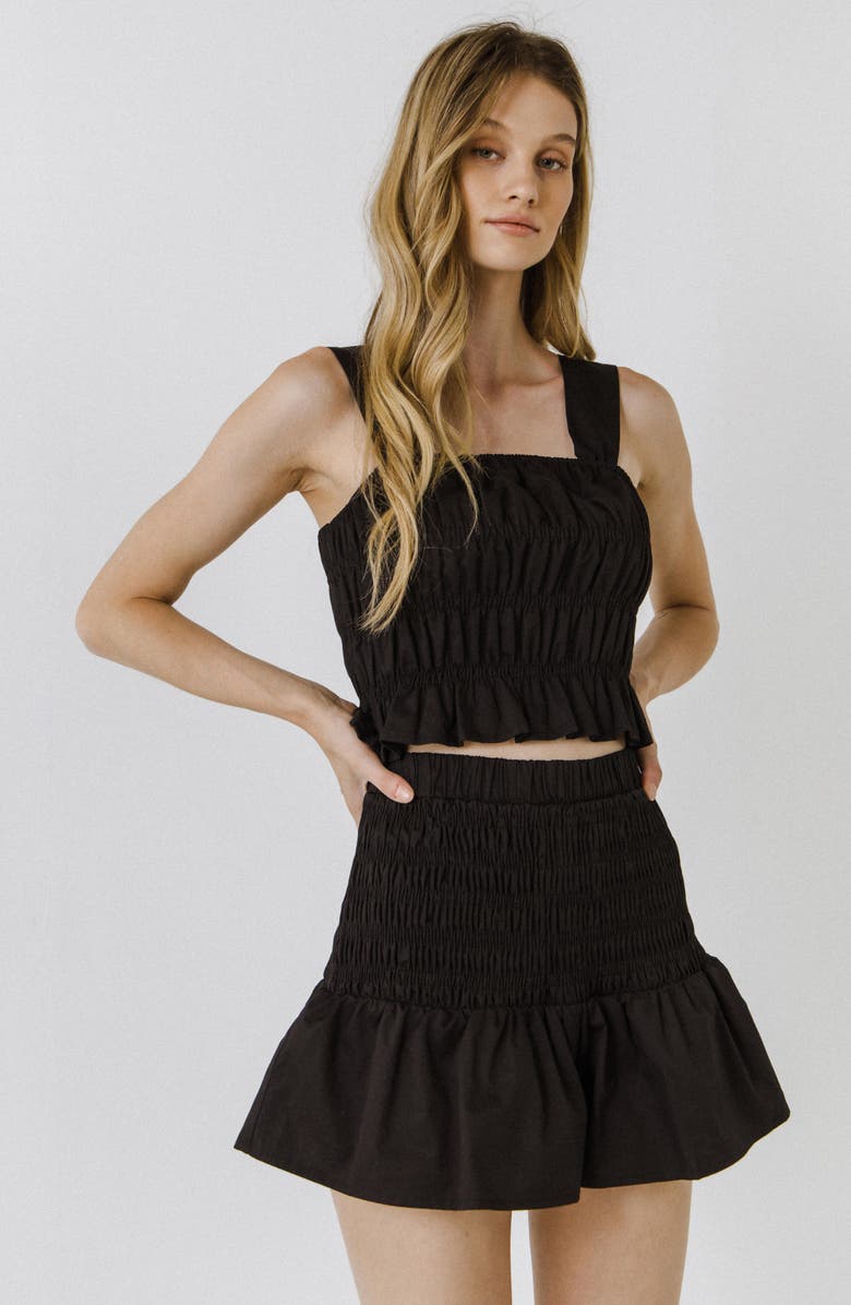 Endless Rose Smocked Ruffle Shorts, Alternate, color, 