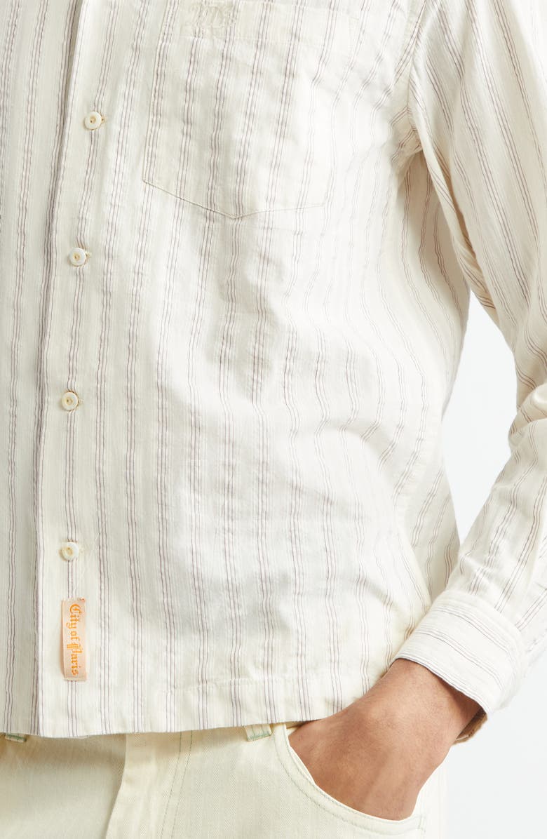 Bode Lavender Sail Shirt, Alternate, color, White/ Purple