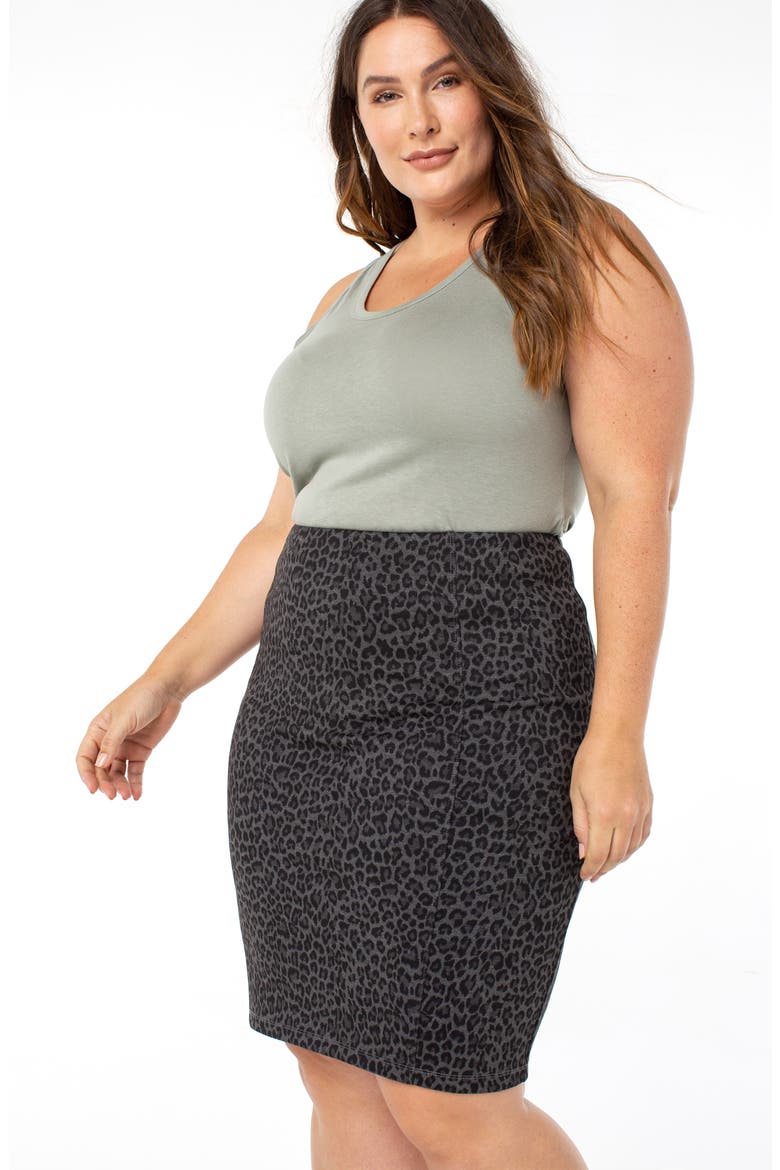 Reese Pencil Skirt, Alternate, color, GREY/ BLK CHEETAH