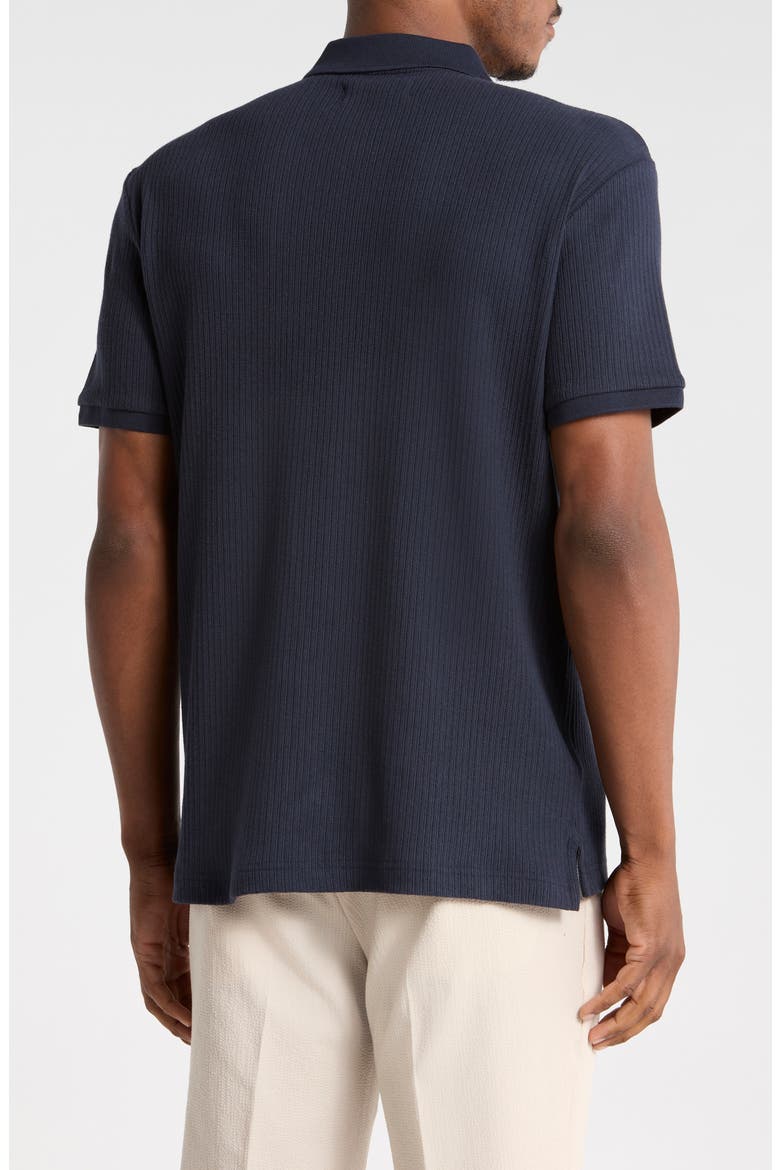 Jacquard Short Sleeve Button-Front Shirt, Alternate, color, DARK SAPPHIRE