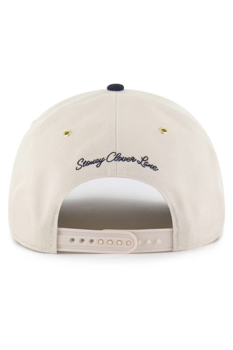 Men's '47 x Stoney Clover Lane  Natural/Navy Tampa Bay Rays Glitter Rope Hitch Adjustable Hat, Alternate, color, Natural