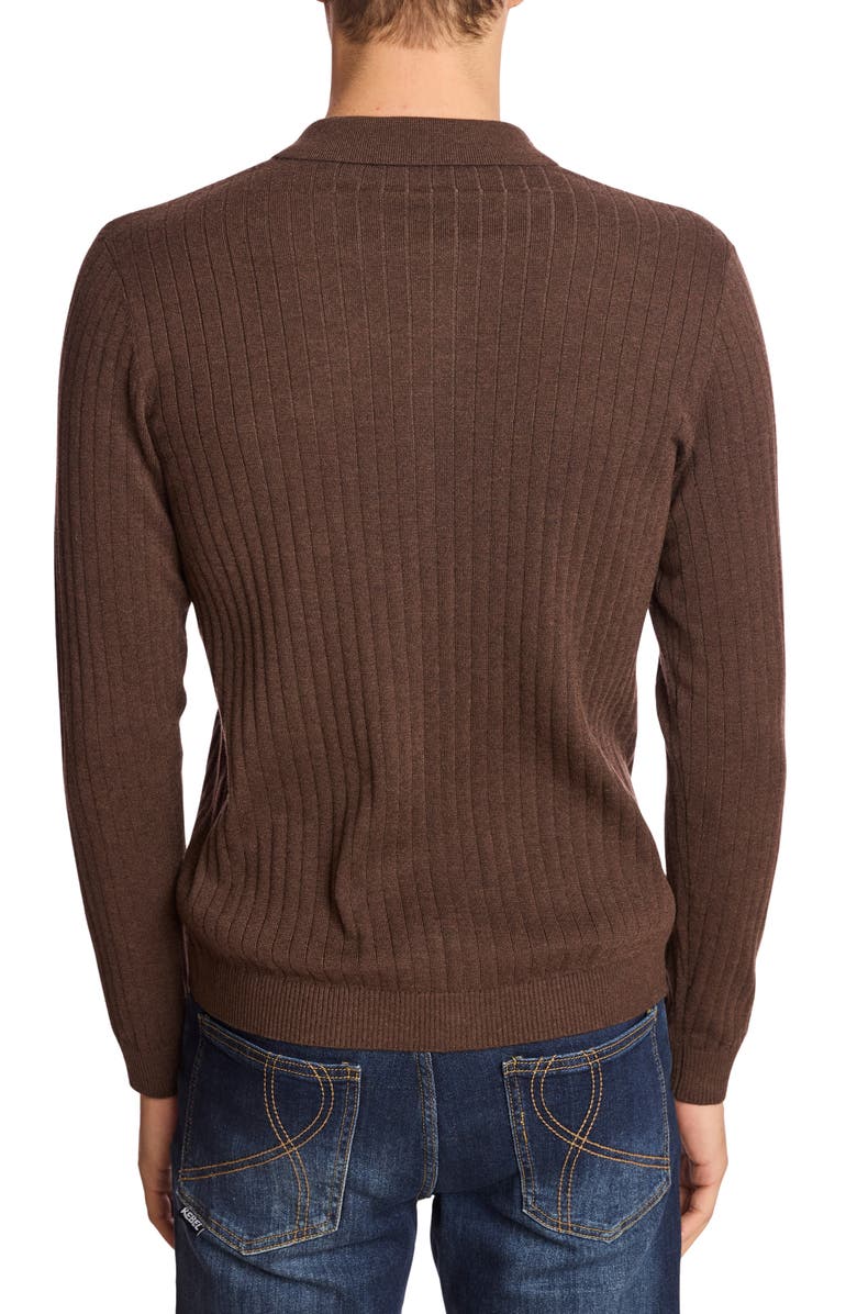 PAISLEY & GRAY Rib Button-Up Polo, Alternate, color, Acorn