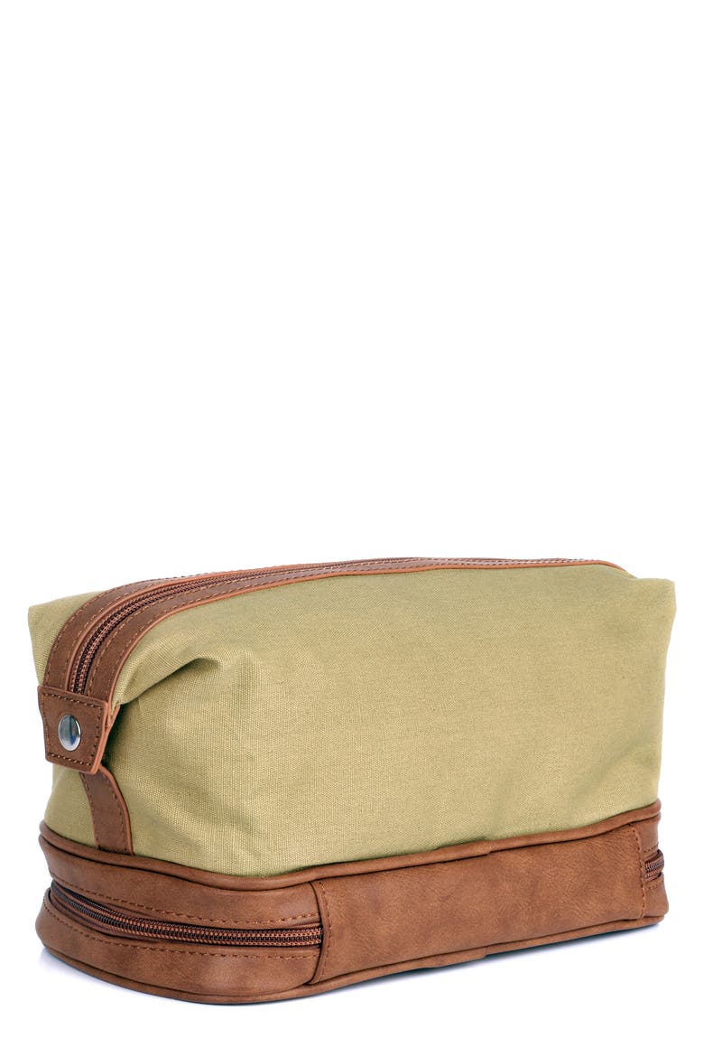 J.BUXTON Expedition II Huntington Gear Bottom Zip Travel Kit, Alternate, color, TAN