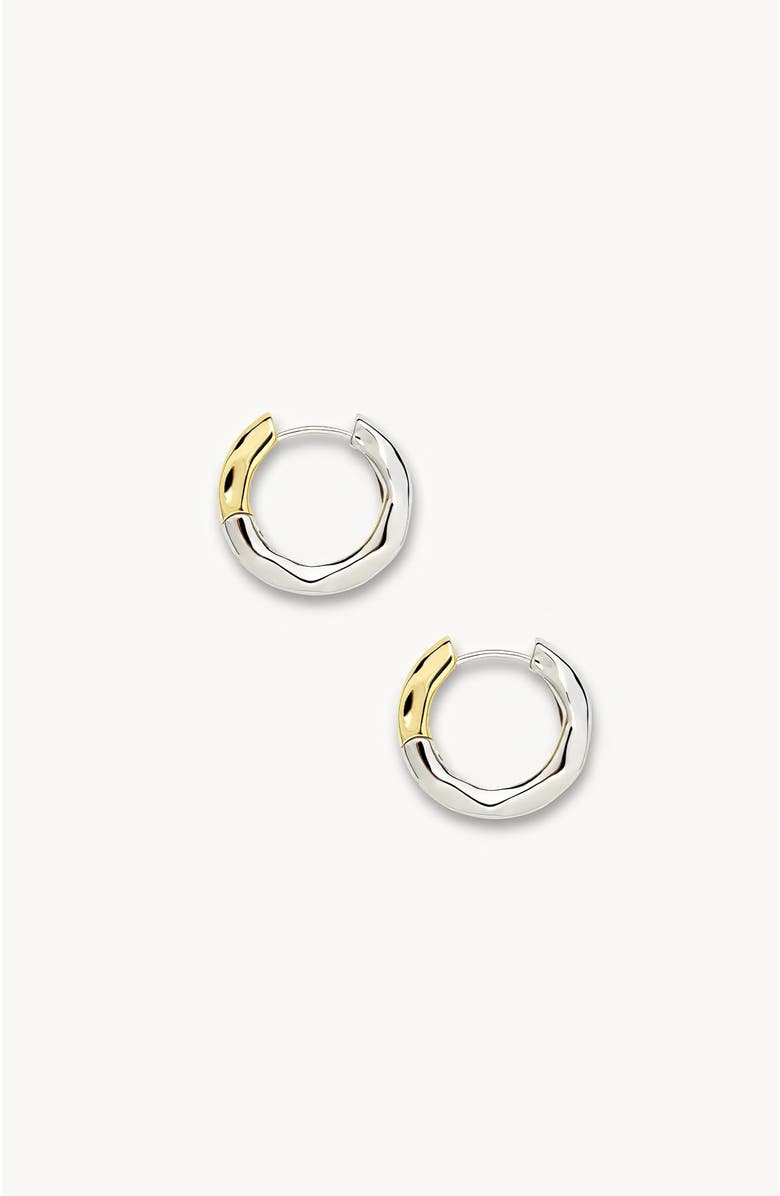 MACHETE Petite Wavy Hoops in 3/4, Main, color, Silver