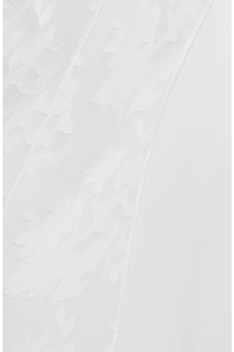 Pola Floral Burnout Sheer Long Sleeve Maxi Cocktail Dress, Alternate, color, IVORY