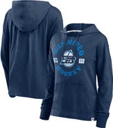 FANATICS Women's Fanatics Heather Navy Winnipeg Jets Faded Pullover Hoodie