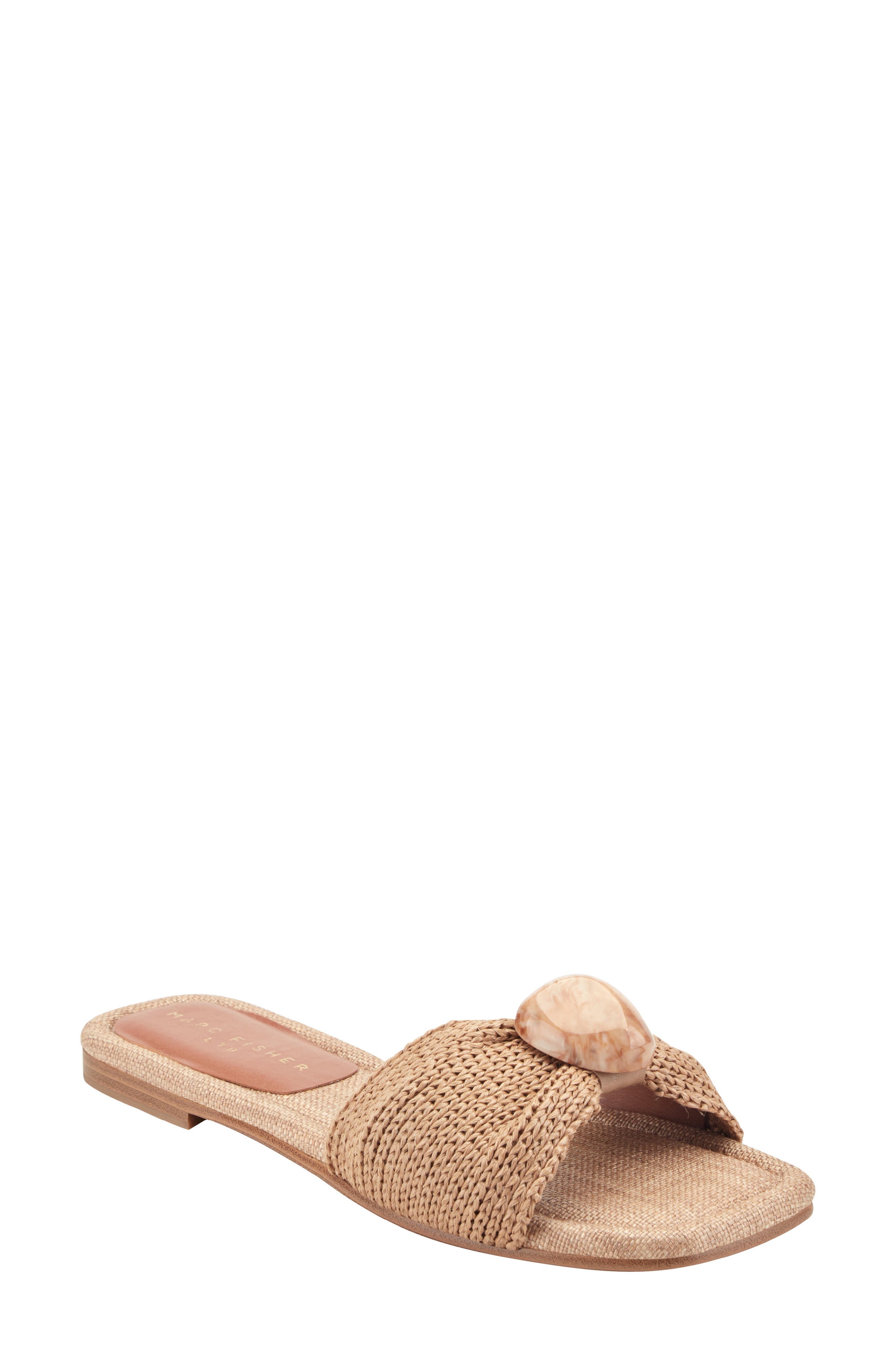 Marc Fisher LTD Nalena Slide Sandal, Main, color, Medium Natural