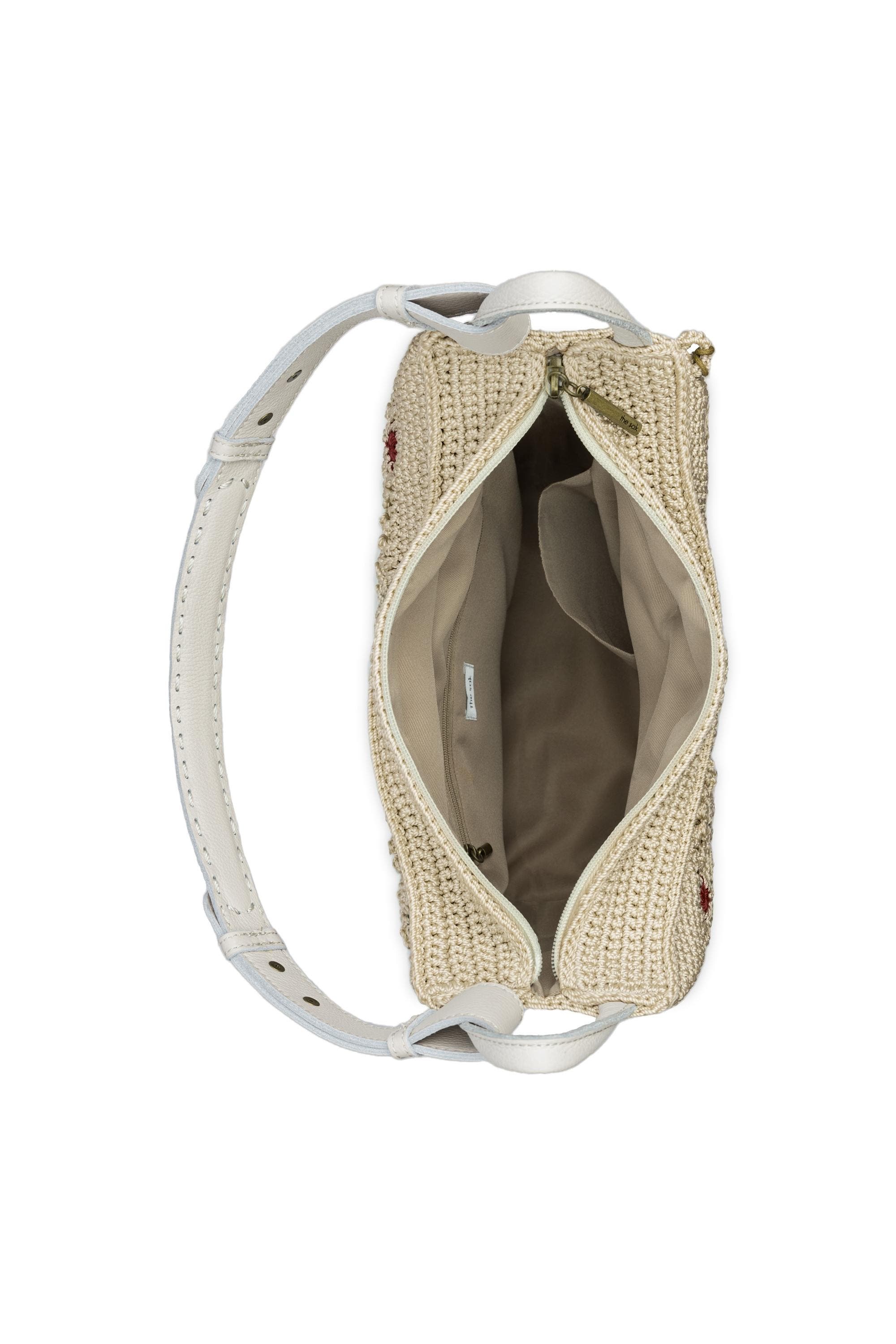 The Sak Los Feliz Hobo Hand Crochet Bag, Alternate, color, Sand Suede