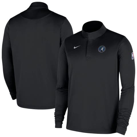 Men's Nike Black Minnesota Timberwolves 2025/26 Authentic Coaches Quarter-Zip Dri-Fit Top