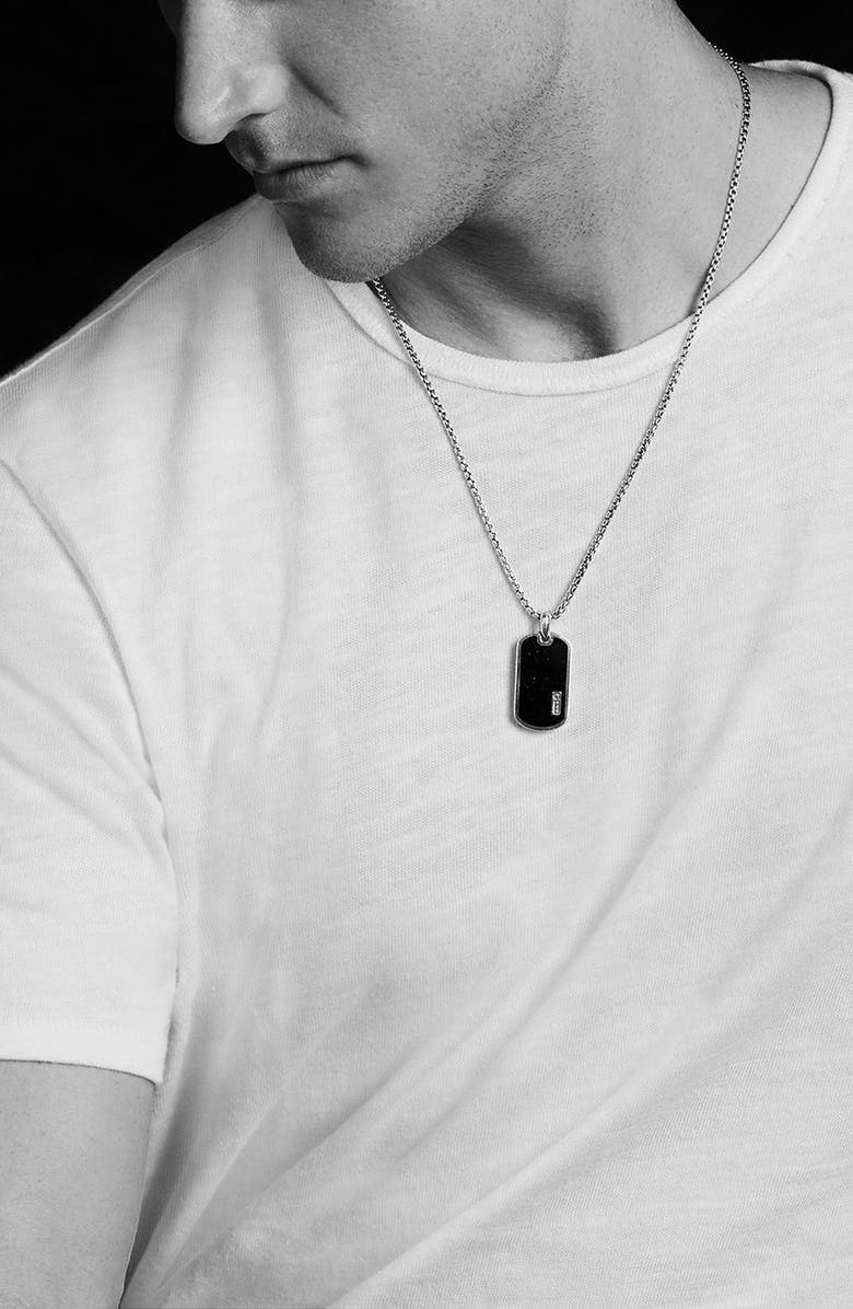 David Yurman Exotic Stone Tag with Semiprecious Stone, Alternate, color, 