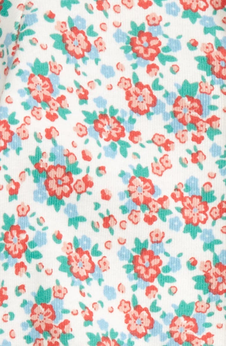 Mini Boden Fitted Floral Footie, Alternate, color, 