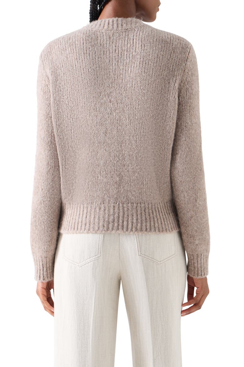 Fluffy Alpaca Blend Cardigan, Alternate, color, OAT