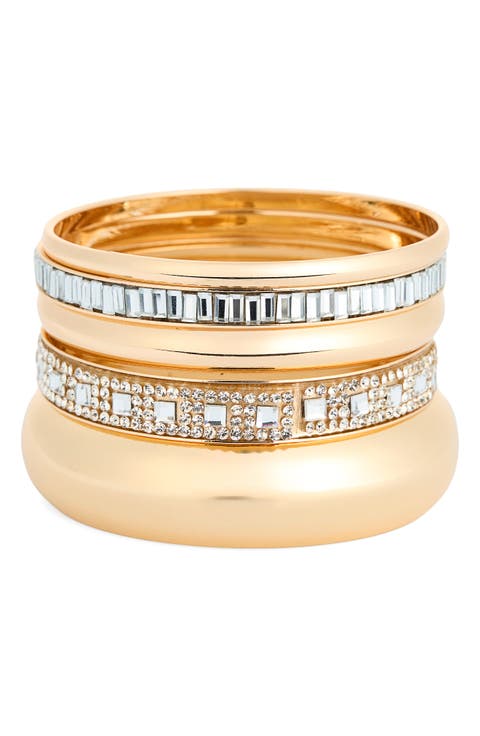 Set of 5 Crystal Bangles