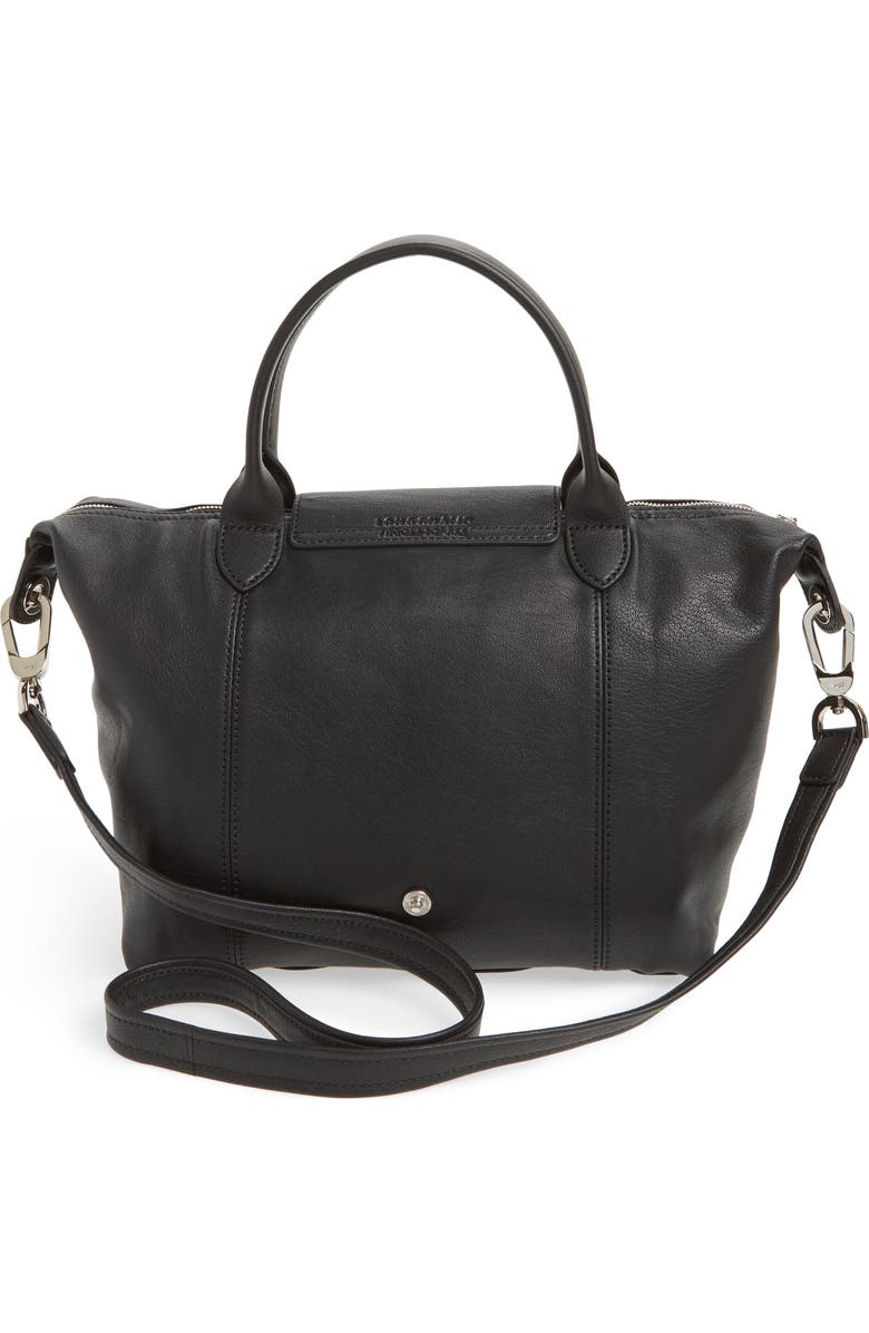 Longchamp Small 'Le Pliage Cuir' Leather Top Handle Tote, Alternate, color,