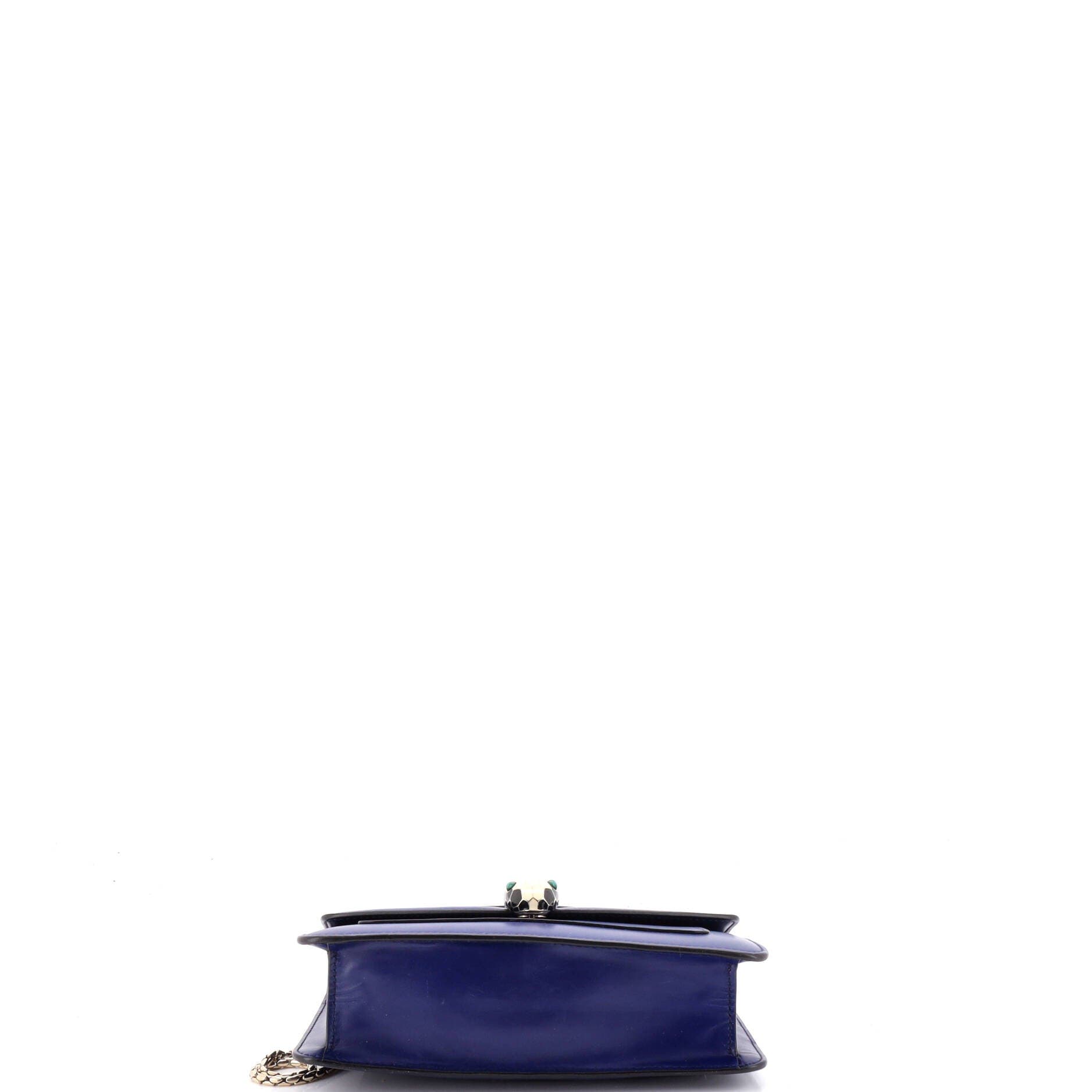 Serpenti Crossbody Bag Leather Small, Alternate, color, Blue
