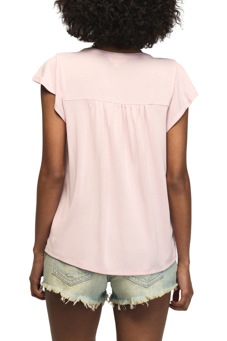 Sandwash Relaxed Fit Button-Up Top, Alternate, color, SHELL PINK