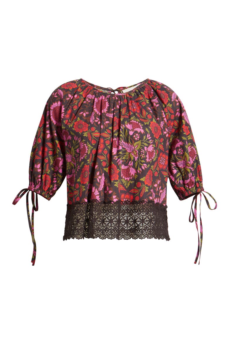 Veda Floral Cotton Top, Alternate, color, TABITHA FLORAL PRINT