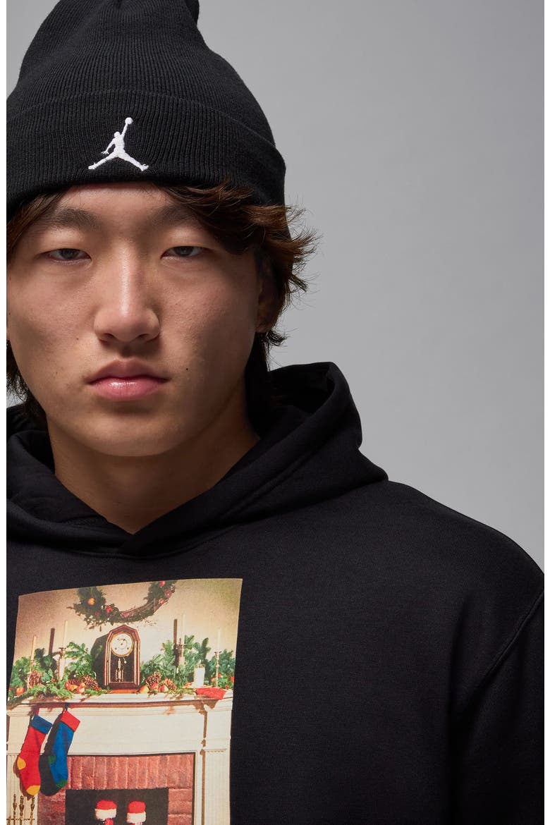 Jordan Jumpman Chimney Graphic Hoodie, Alternate, color, BLACK/ GYM RED