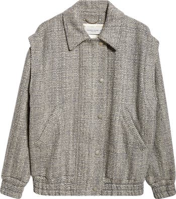 ブルゾン Golden Goose Golden Goose Herringbone Bomber Jacket Golden Goose Journey Wool Blend Herringbone Bomber Jacket