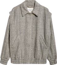 【送料&関税込】Golden Goose Grey Wool Blend Bomber Jacket Golden Goose Journey Wool Blend Herringbone Bomber Jacket