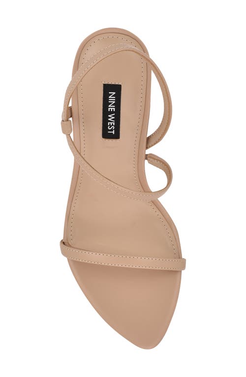 Nine West Carolyn Slingback Pointed Toe Sandal In Light Natural
