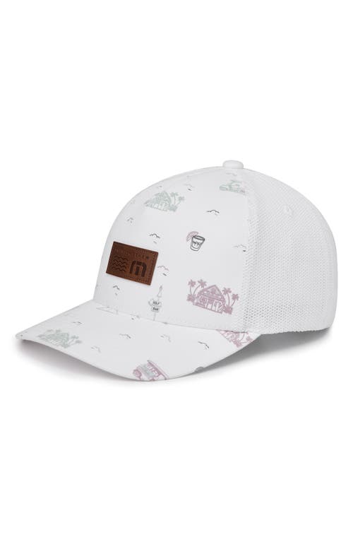 Travismathew Tiki Mapes Snapback Baseball Cap In White