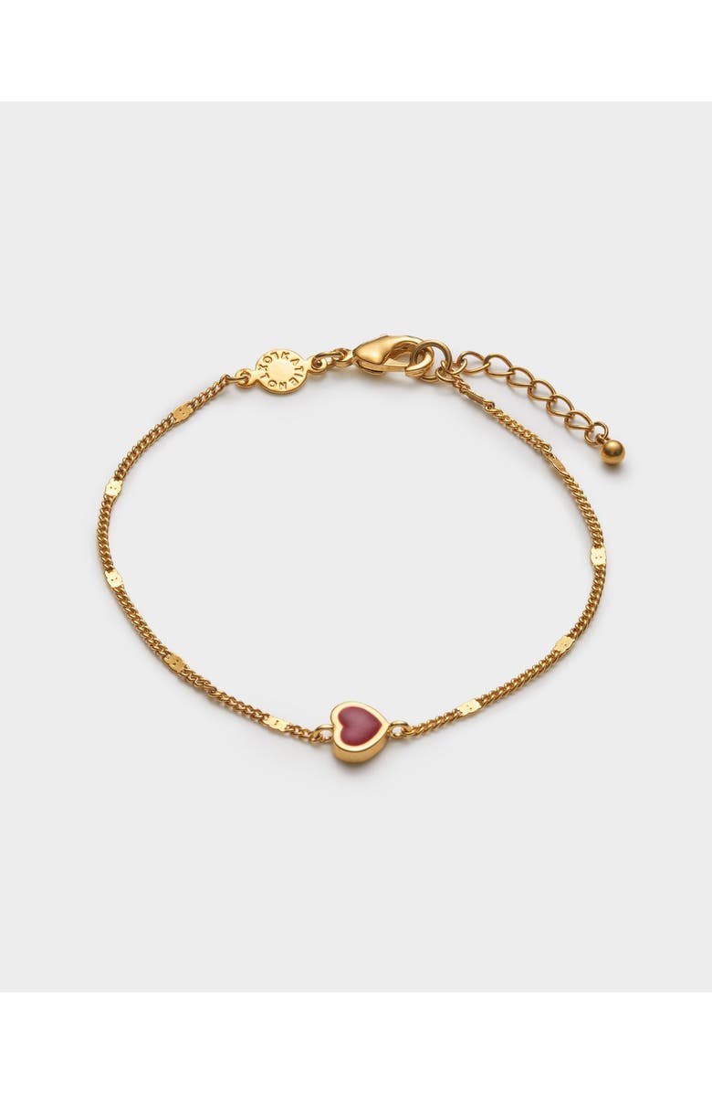 Katie Loxton Rouge Waterproof Gold Heart Bracelet, Main, color, Gold