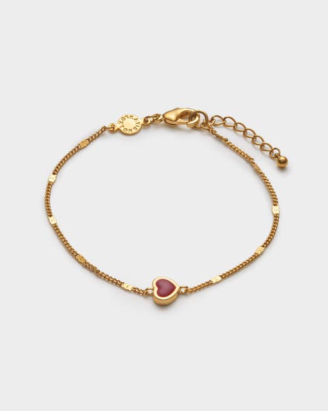 Rouge Waterproof Gold Heart Bracelet