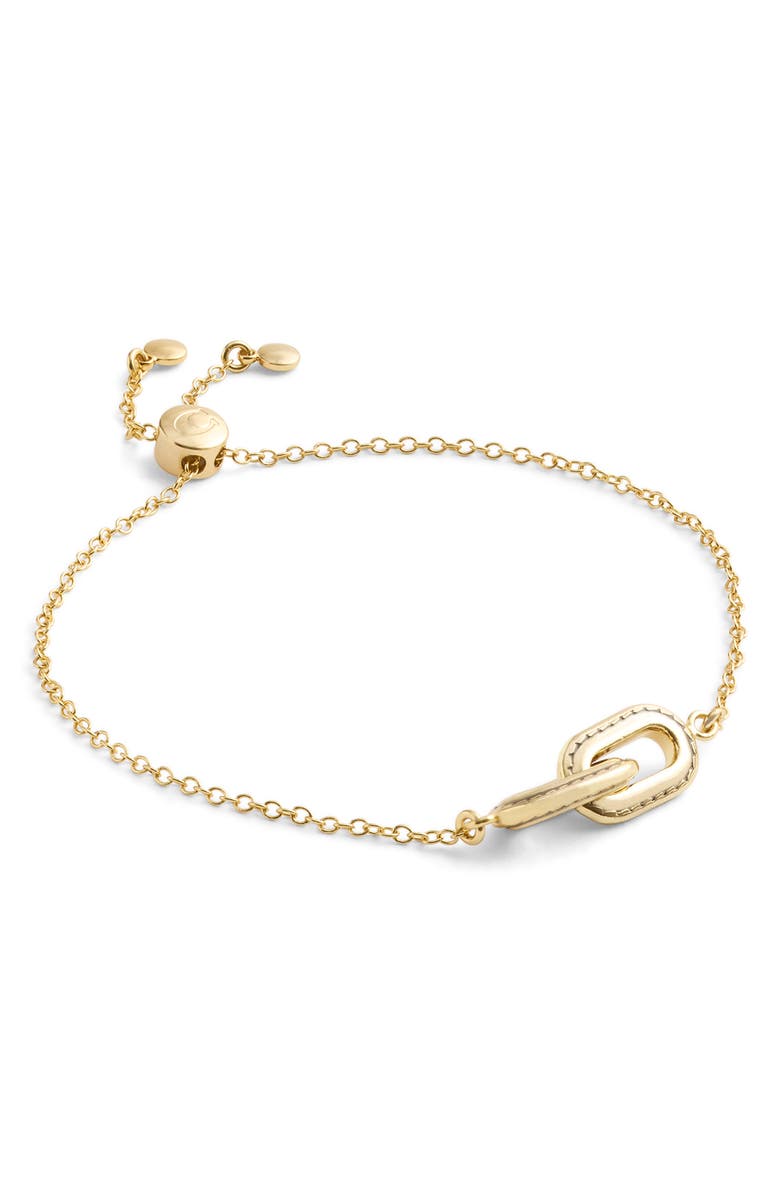 COACH Stitched Link Slider Bracelet, Alternate, color,