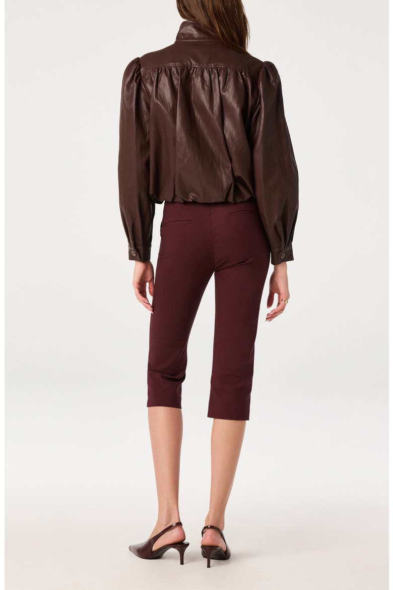 Estero Faux Leather Jacket, Alternate, color, BROWN