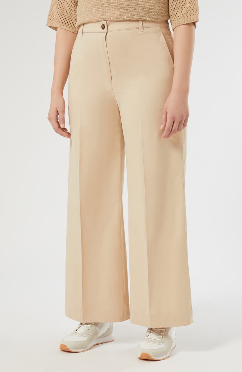 Marina Rinaldi Voyage Collection Stretch Gabardine Pants, Main, color, 