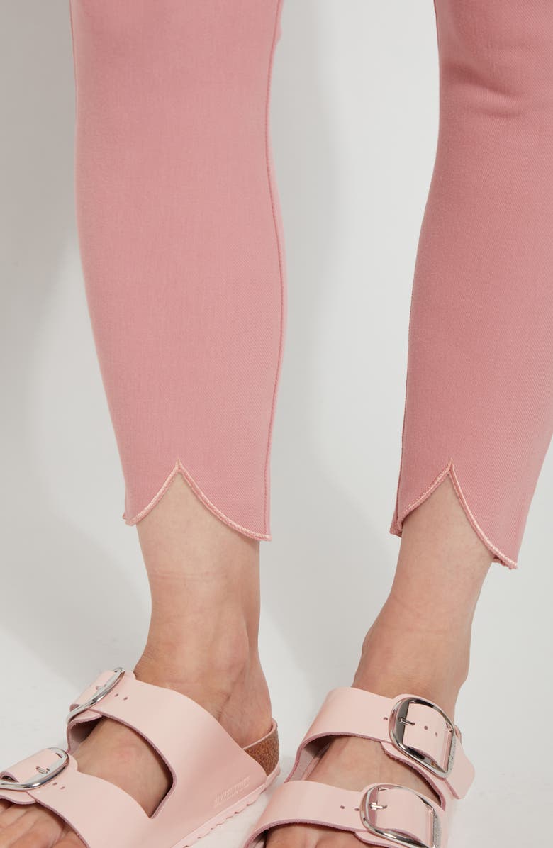 Lysse Lynette Scallop Hem Crop Skinny Jeans, Alternate, color, Pinkclay