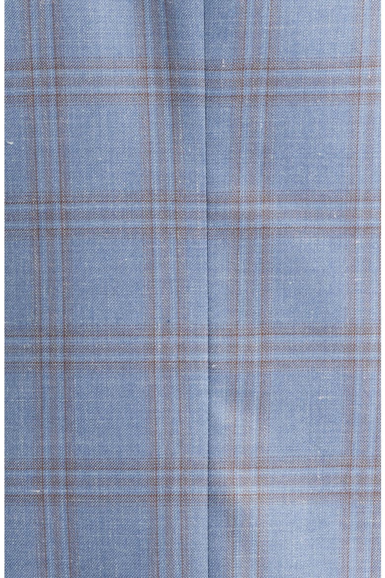 Hyperlight Soft Light Blue Plaid Wool & Silk Blend Sport Coat, Alternate, color, LIGHT BLUE