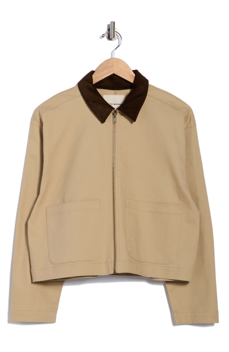 Lucky Brand Short Utility Jacket, Alternate, color, Travertine Beige