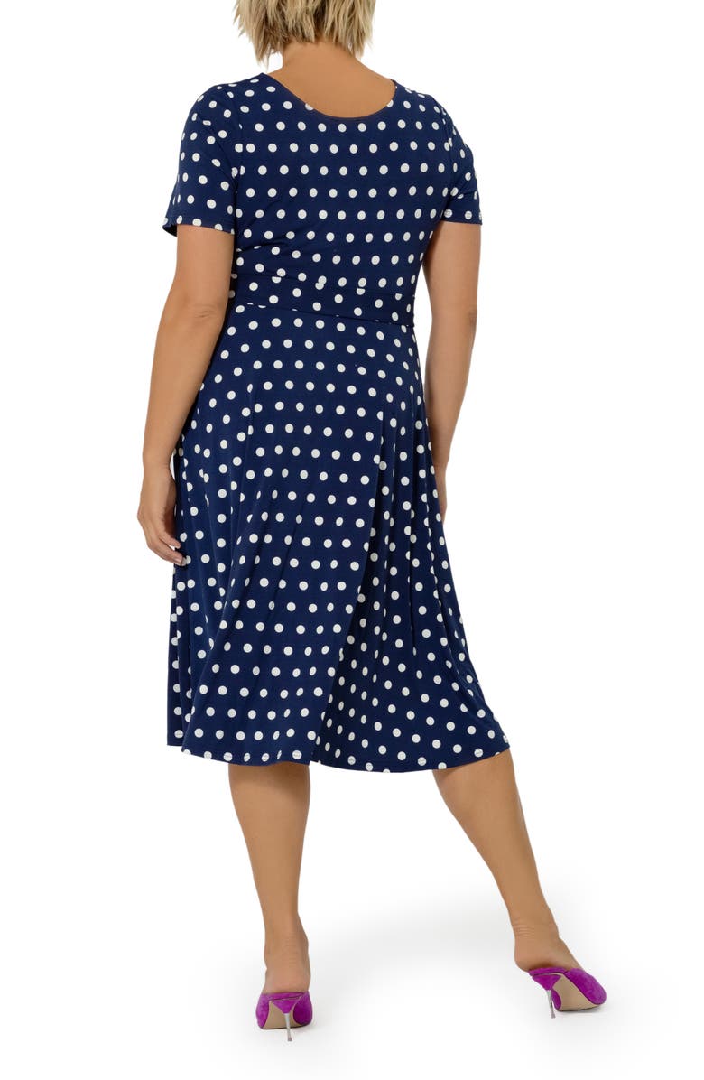 Leota Giselle Polka Dot A-Line Dress, Alternate, color, 